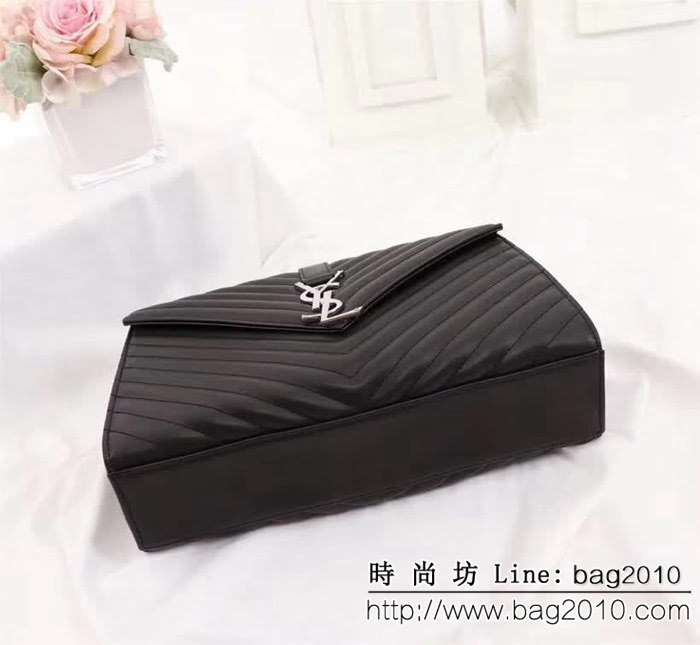 YSL聖羅蘭 經典款 互扣式球紋金屬YSL標誌 原版南非皮肩背包 26588 YAS1191